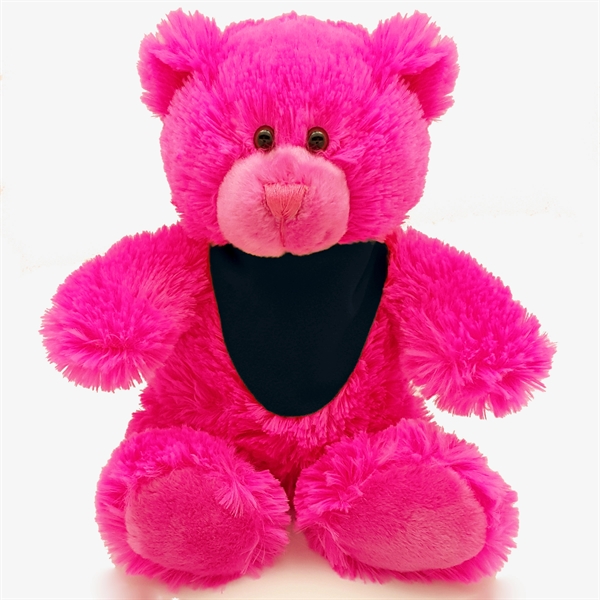 8" Bright Color Hot Pink Bear - Image 8