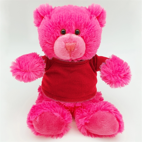 8" Bright Color Hot Pink Bear - Image 10