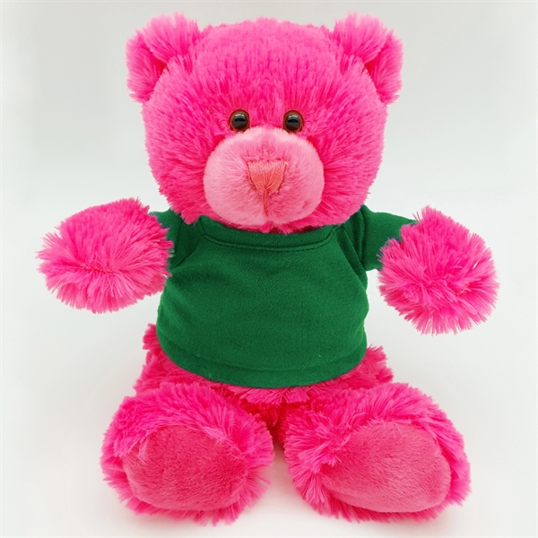 8" Bright Color Hot Pink Bear - Image 12