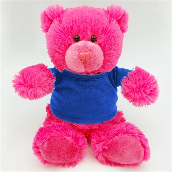 8" Bright Color Hot Pink Bear - Image 13