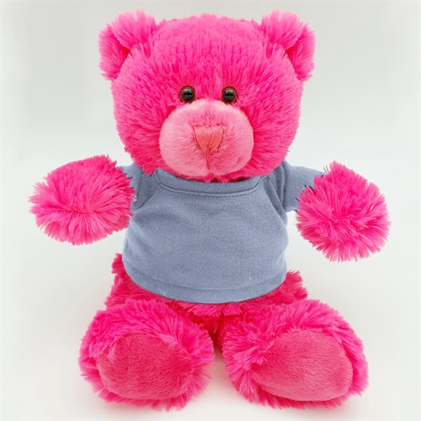 8" Bright Color Hot Pink Bear - Image 14