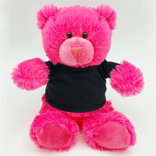 8" Bright Color Hot Pink Bear - Image 15