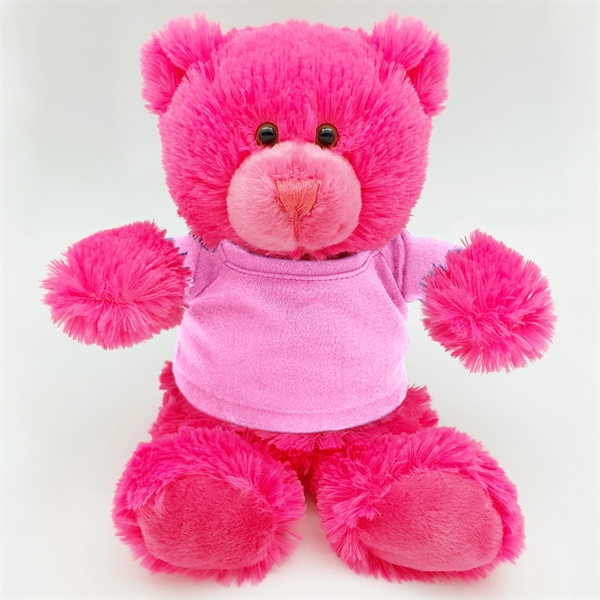 8" Bright Color Hot Pink Bear - Image 16