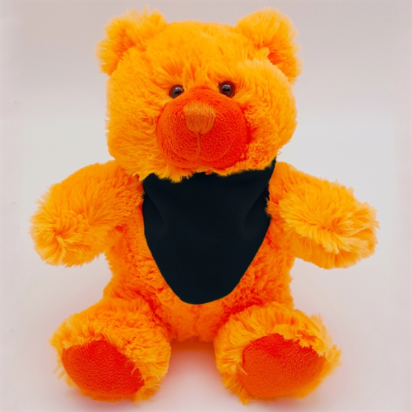 8" Bright Color Orange Bear - Image 8