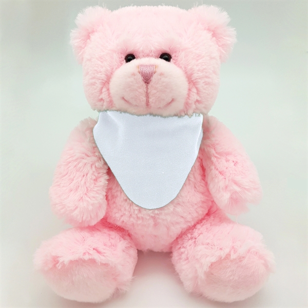 8" Bright Color Pink Bear - Image 2