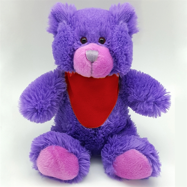 8" Bright Color Purple Bear - Image 3