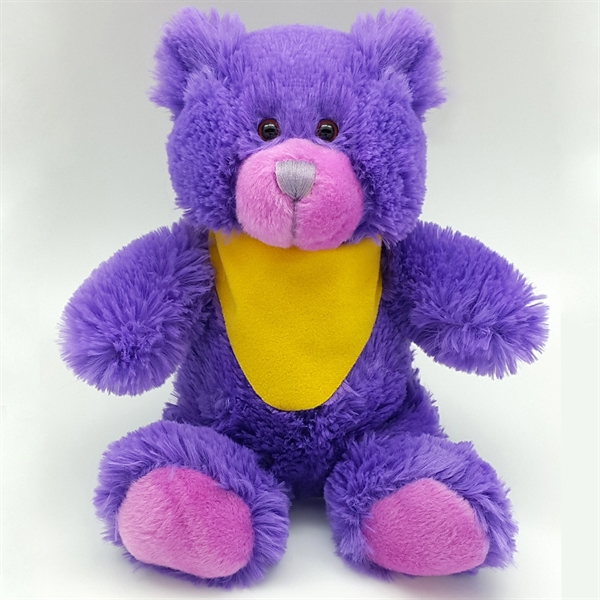 8" Bright Color Purple Bear - Image 4