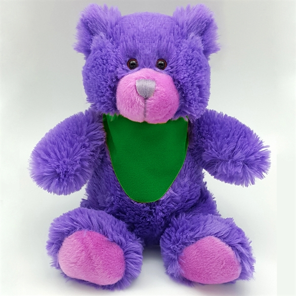 8" Bright Color Purple Bear - Image 6