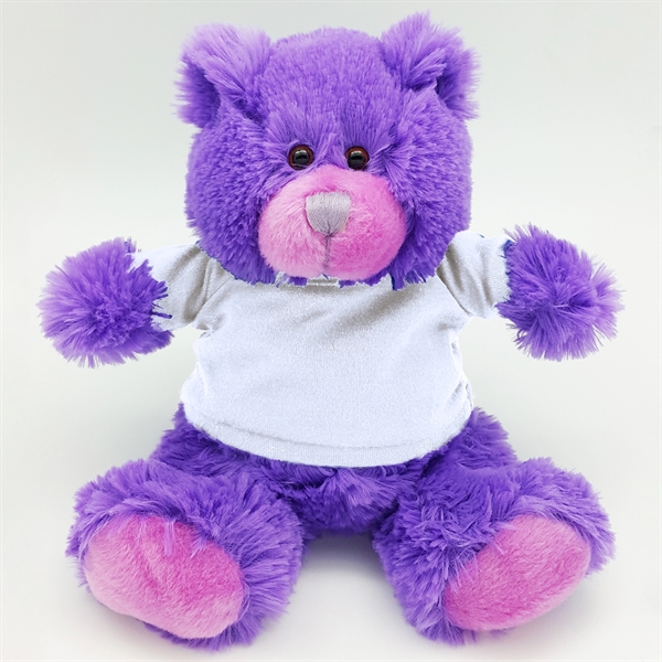 8" Bright Color Purple Bear - Image 9