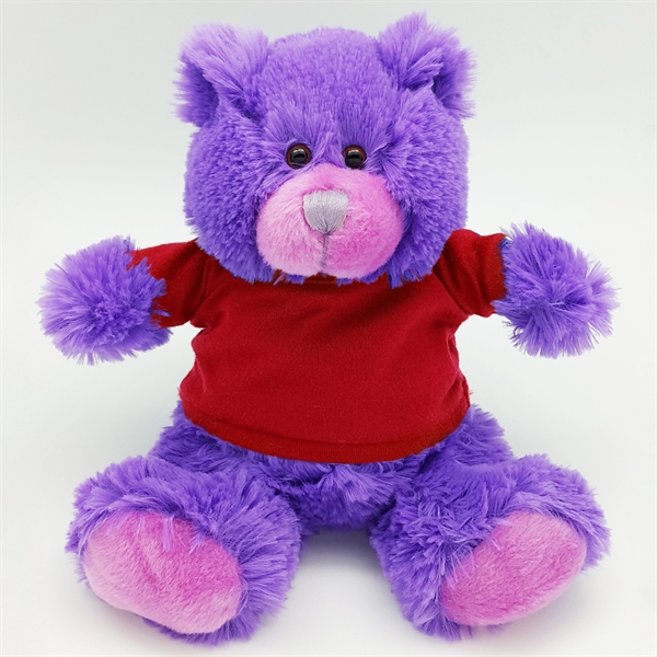 8" Bright Color Purple Bear - Image 10