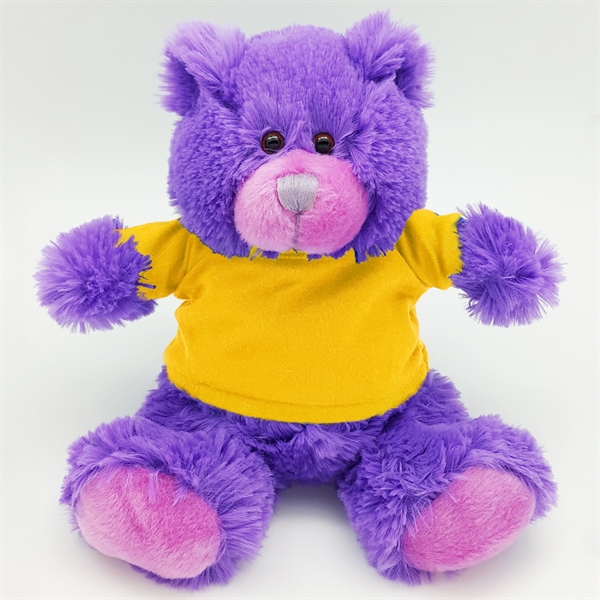 8" Bright Color Purple Bear - Image 11