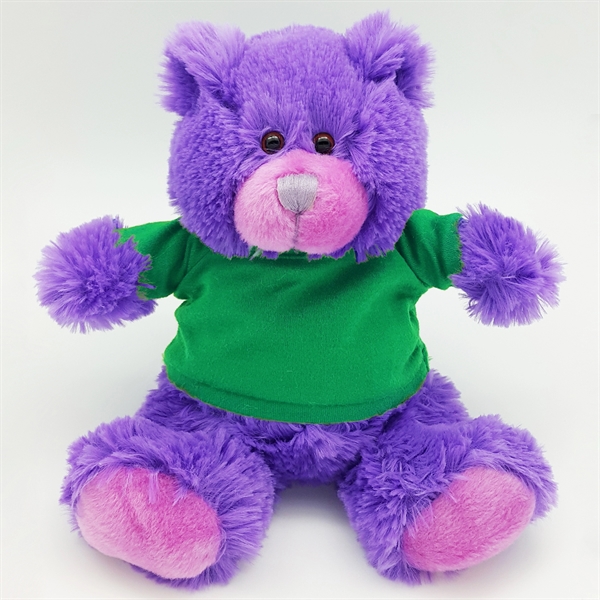 8" Bright Color Purple Bear - Image 12
