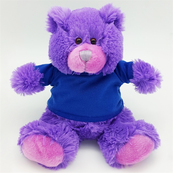 8" Bright Color Purple Bear - Image 13