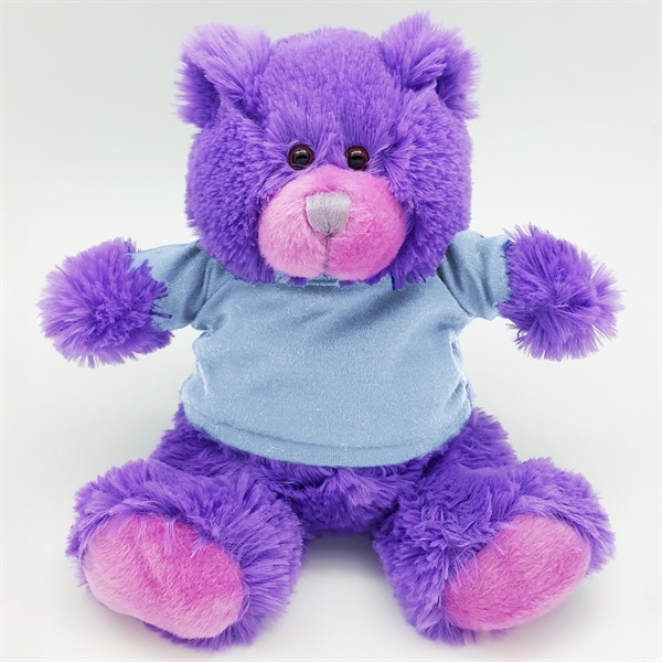 8" Bright Color Purple Bear - Image 14