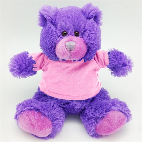 8" Bright Color Purple Bear - Image 16