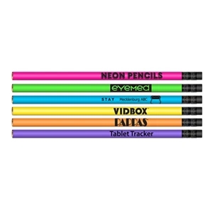 #2 HB Lead Pencil with Neon Colored Barrel & Black Eraser