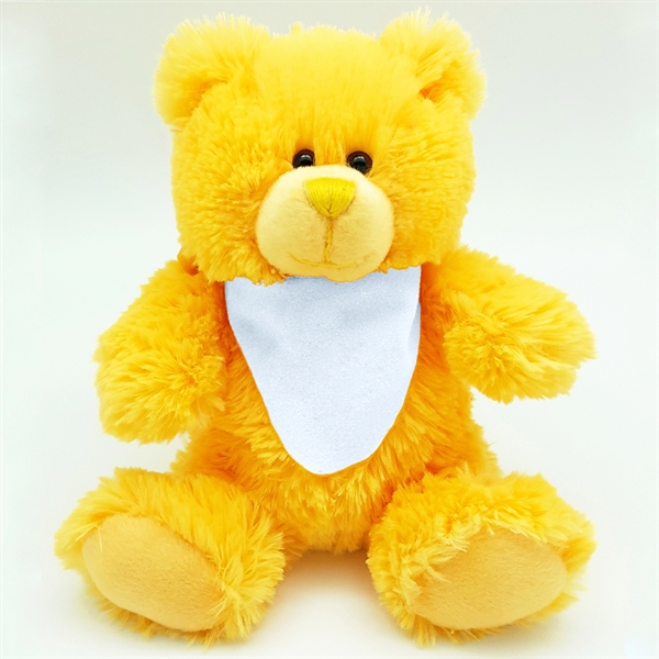 8" Bright Color Yellow Bear - Image 2