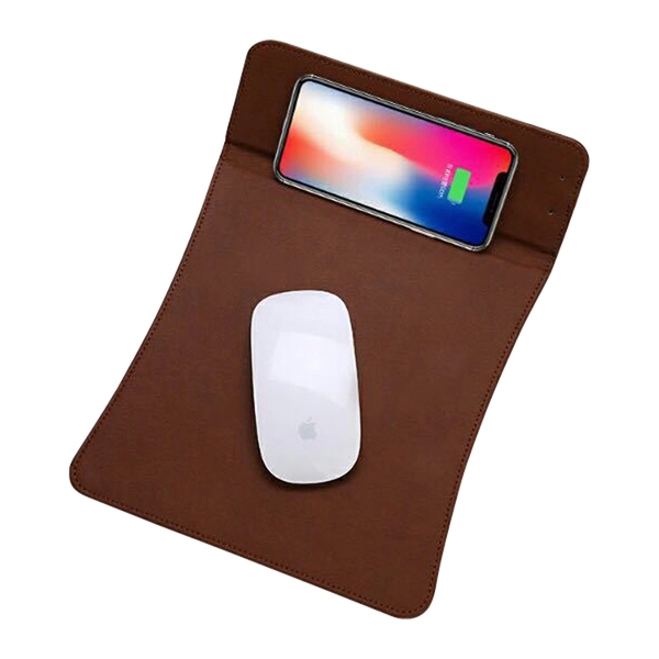 Qi Wireless Charger, Mouse Mat / Pad and Phone Stand PU - Image 5