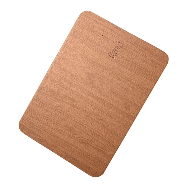 Qi Wireless Charger and Mouse Mat / Pad With Wood like look - Image 4