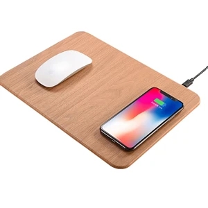 Qi Wireless Charger and Mouse Mat / Pad With Wood like look