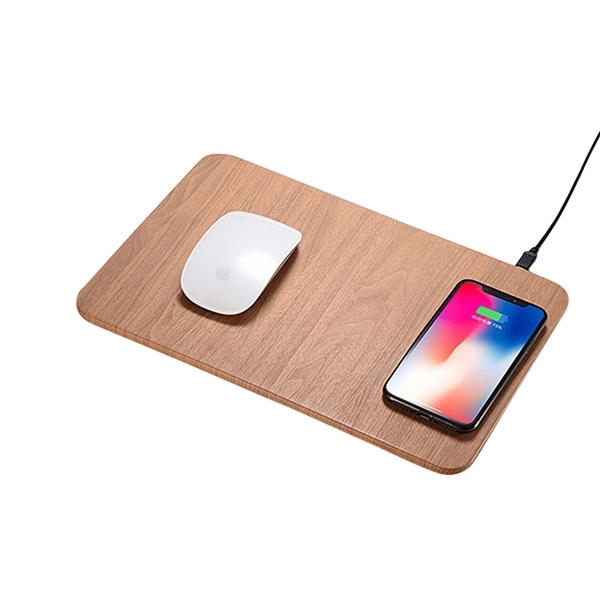 Qi Wireless Charger and Mouse Mat / Pad With Wood like look - Image 8