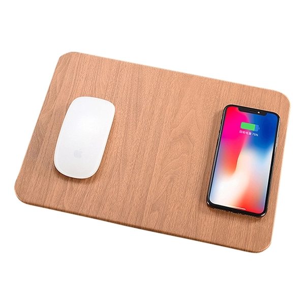 Qi Wireless Charger and Mouse Mat / Pad With Wood like look - Image 9