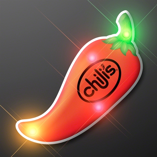 LED Chili Pepper Blinky Light Pin - Image 1