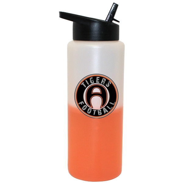 32 oz. Mood Sports Bottle With Straw Cap Lid, Full Color Dig - Image 2