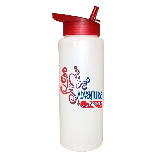 32oz. Sports Bottle with Straw Cap Lid, Full Color Digital - Image 2