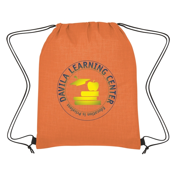 Crosshatch Non-Woven Drawstring Bag - Image 3