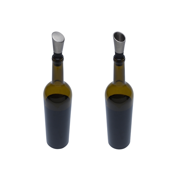 Wine Aerator Pourer & Stopper Set (Stainless Steel) - Image 2