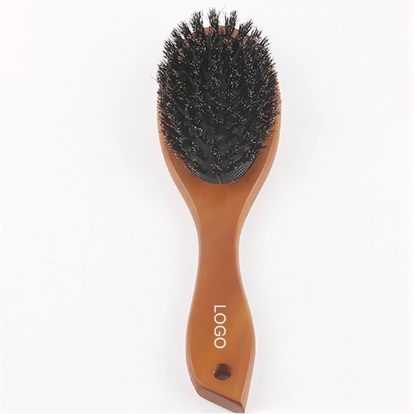 Nature Bristle Hair Scalp Massage Comb Wood Brush - Image 1