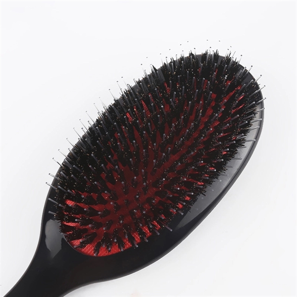 Nature Bristle Hair Scalp Massage Comb With Plastic Handle - Image 3