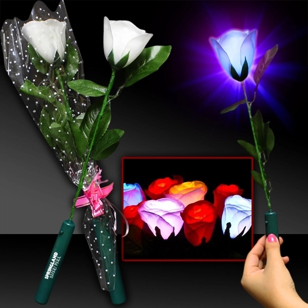 Light Up Silk Rose Glow Flower with LED - Image 1