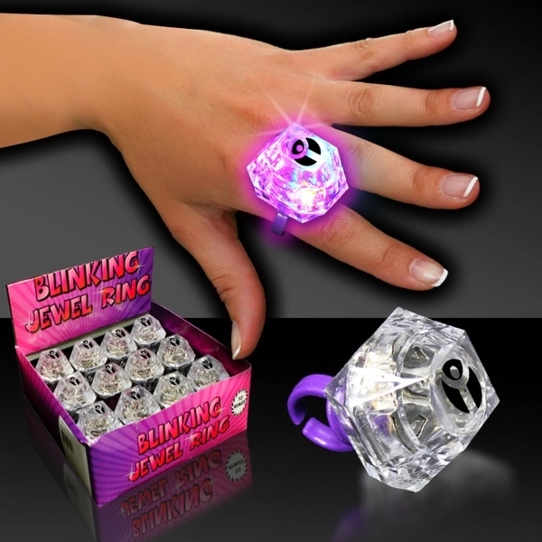 Lighted LED Glow Jewel Ring