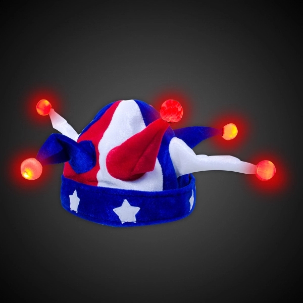 USA Jester LED Light Up Hat - Image 2