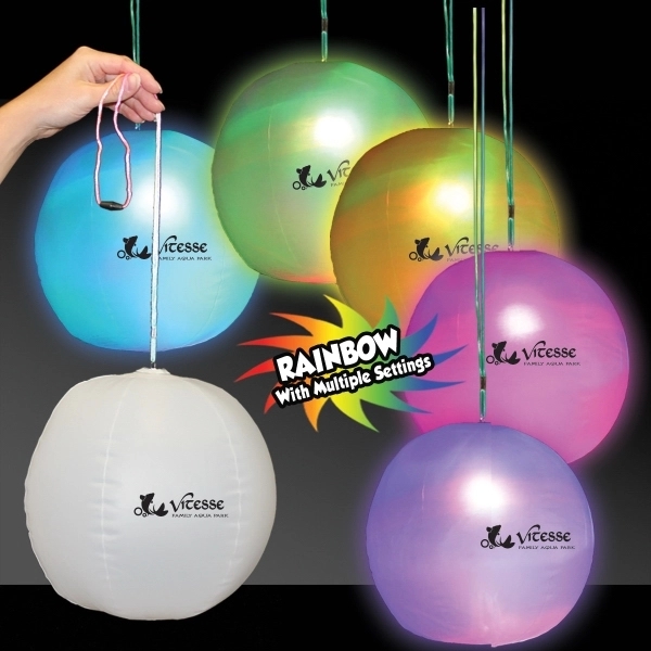 12" Light Up LED Translucent Inflatable Ball Decoration