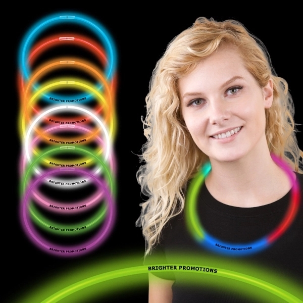 22" Premium Single Color Glow Necklace - Image 1