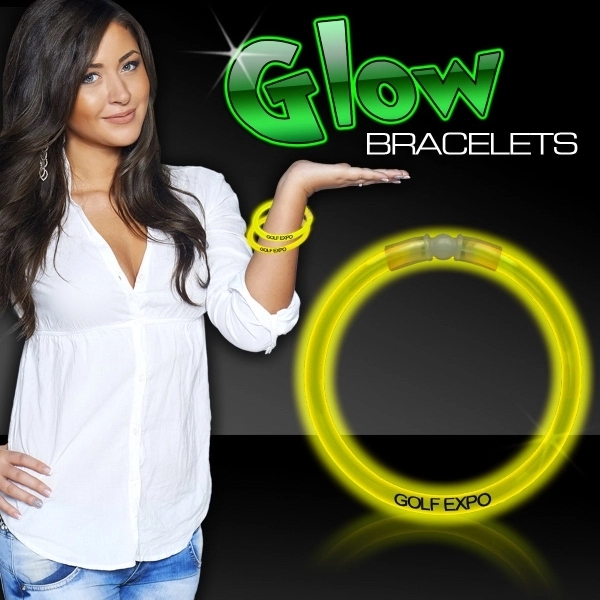 8" Single Color Superior Light Up Glow Bracelet - Image 13