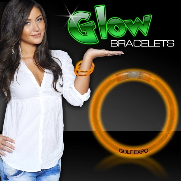 8" Single Color Superior Light Up Glow Bracelet - Image 15