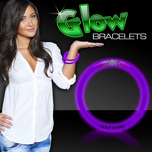 8" Single Color Superior Light Up Glow Bracelet - Image 17
