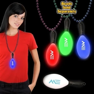 7 1/2" Light Up LED Maraca with attached j-hook medallion