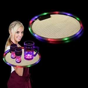 14" Serving Tray w/ Multi-Colored LED Lights