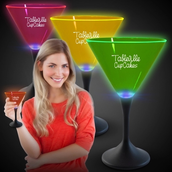Neon LED Martini Glasses - Image 1