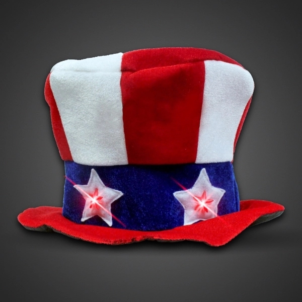 Flashing LED Uncle Sam Hat - Imprinted - Image 2