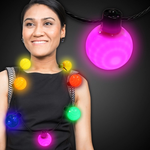 LED Ball Necklaces - Variety of Colors Available - Image 1