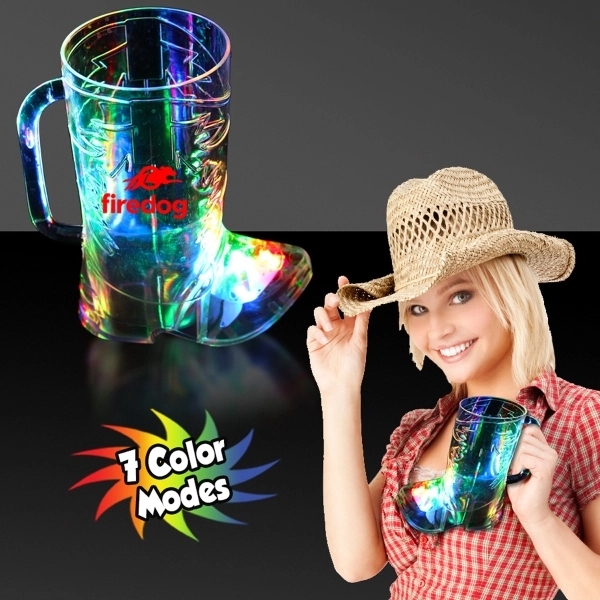 16 oz. Cowboy Boot Shaped LED Light Up Cup - Image 1