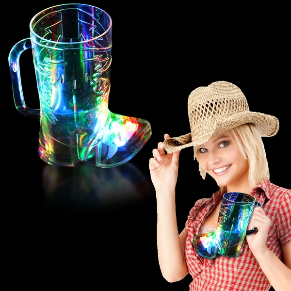 16 oz. Cowboy Boot Shaped LED Light Up Cup - Image 2