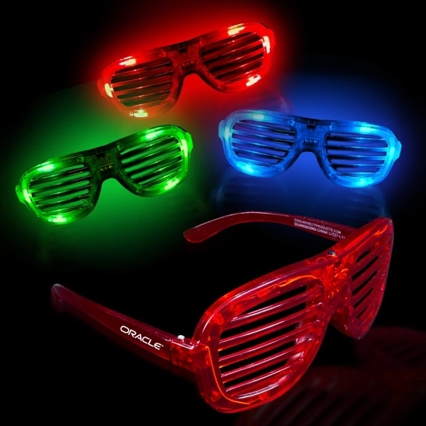 Light-Up Glow LED Slotted Glasses - Image 1