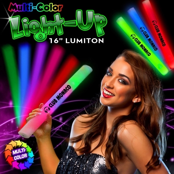 16" LED Light Up Foam Glow Lumiton Baton - Image 4
